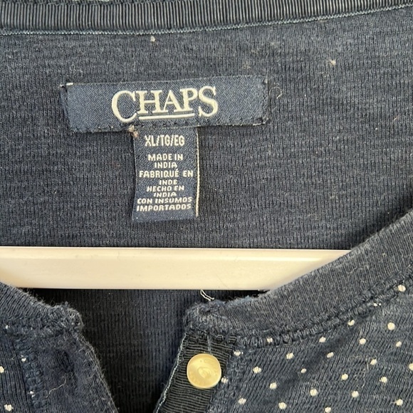 CHAPS L Dark Blue Top - Picture 2 of 4